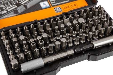 Końcówki wkrętakowe z uchwytem, zestaw 99 szt.