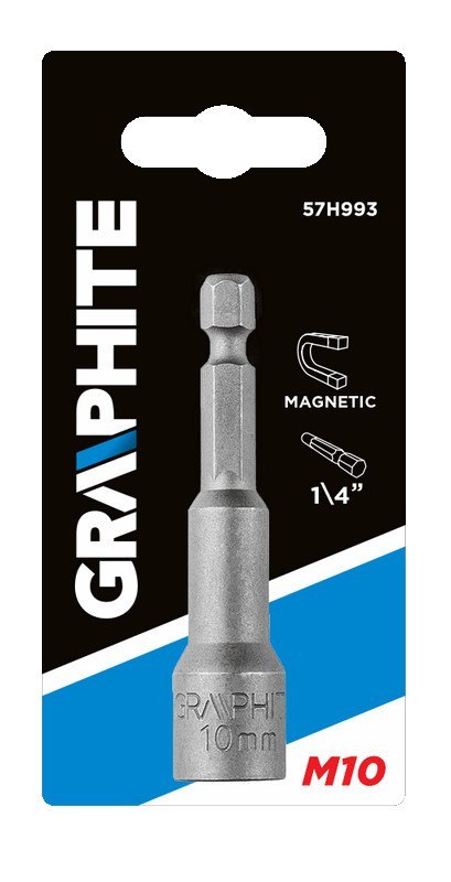 Nasadka magnetyczna 10 x 65 mm, trzpień 1/4"