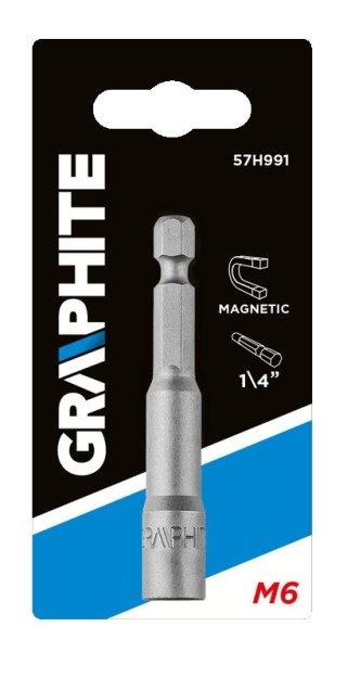 Nasadka magnetyczna 6 x 65 mm, trzpień 1/4"