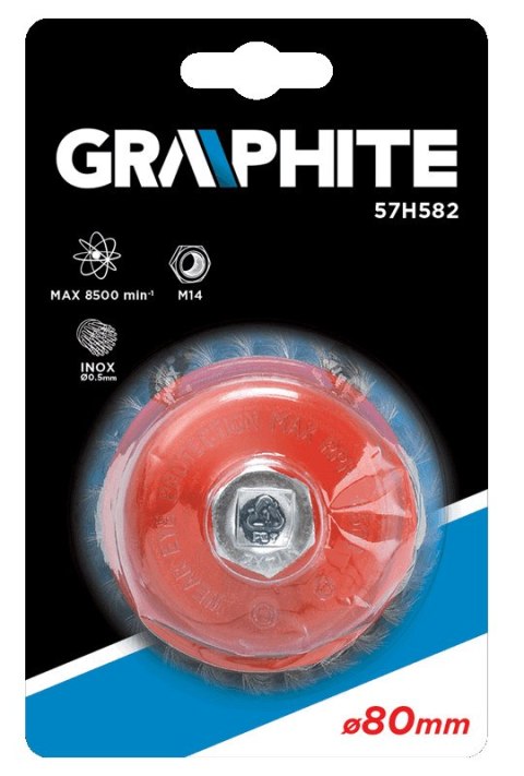 Szczotka druciana doczołowa 80 mm x M14, INOX Szczotka druciana doczołowa 80 mm x M14, INOX