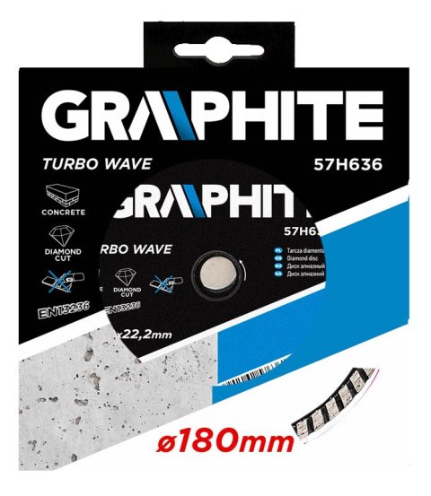 Tarcza diamentowa 180 x 22.2 mm, turbo wave Tarcza diamentowa 180 x 22.2 mm, turbo wave