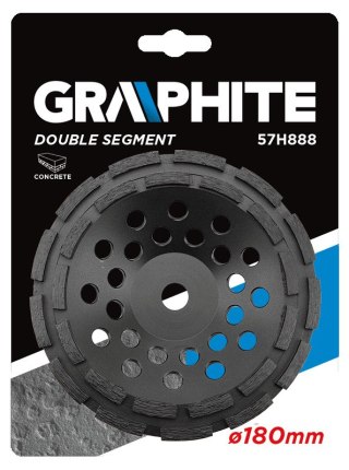 Tarcza diamentowa szlifierska 180 x 22.2 x 5 mm, podwójny segment