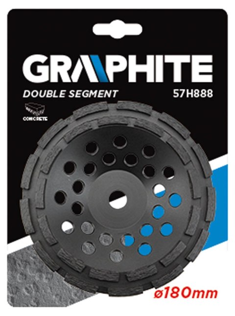 Tarcza diamentowa szlifierska 180 x 22.2 x 5 mm, podwójny segment