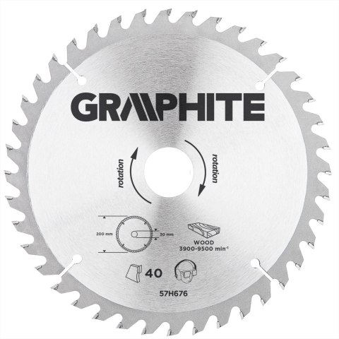 Tarcza do pilarki, widiowa, 200 x 30 mm, 40 zębów Tarcza do pilarki, widiowa, 200 x 30 mm, 40 zębów