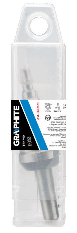 Wiertło stopniowe, 4-32 mm