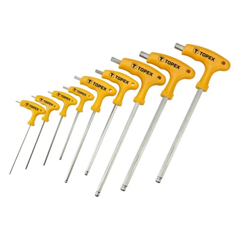 Klucze Torx typu "T" T10-T50, zestaw 9 szt. Klucze Torx typu "T" T10-T50, zestaw 9 szt.