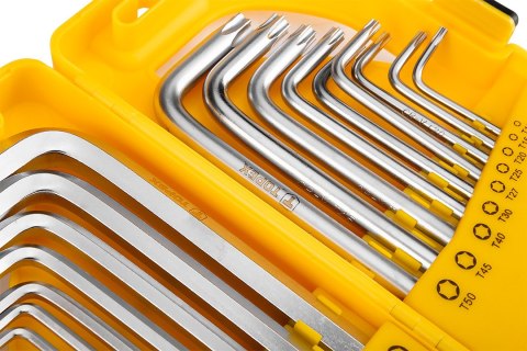 Klucze sześciokątne i Torx, zestaw 18 szt.