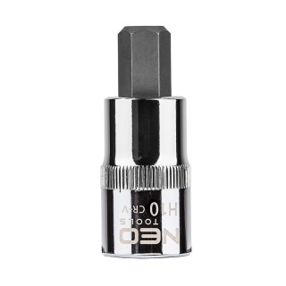 Końcówka sześciokątna na nasadce 1/2", H10 x 55 mm