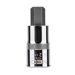 Końcówka sześciokątna na nasadce 1/2", H12 x 55 mm