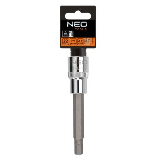 Końcówka sześciokątna na nasadce 1/2", H5 x 100 mm