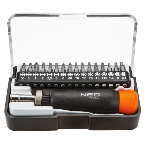 Końcówki wkrętakowe precyzyjne z uchwytem, zestaw 17 szt. Końcówki wkrętakowe precyzyjne z uchwytem, zestaw 17 szt.