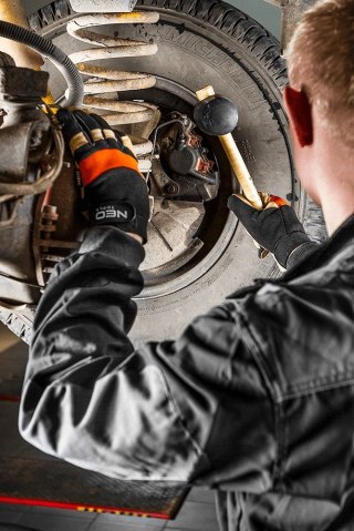 Młotek gumowy 75 mm, 680 g, trzonek hikorowy