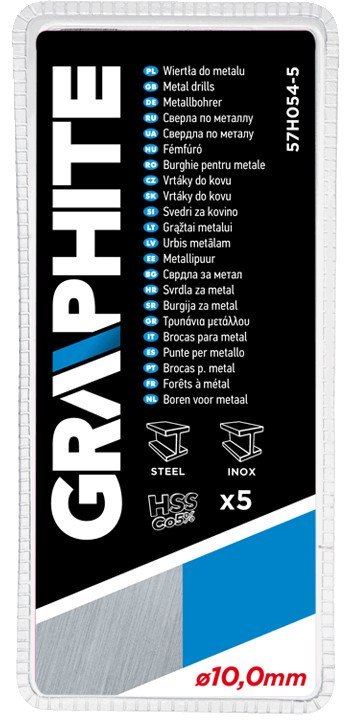 Wiertła do metalu HSS-Co 10.0 mm, 5 szt.