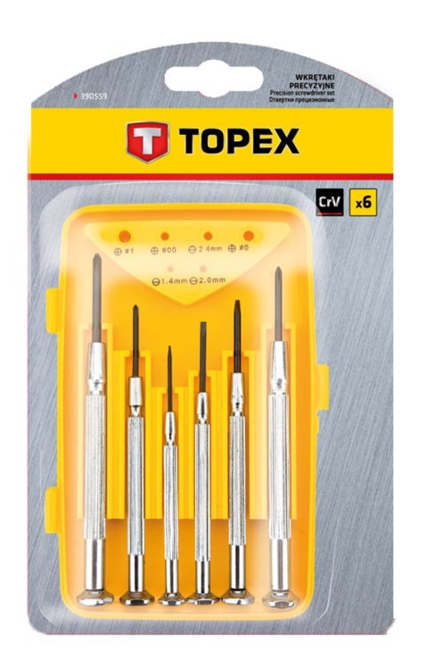 Wkrętaki precyzyjne, zestaw 6 szt.