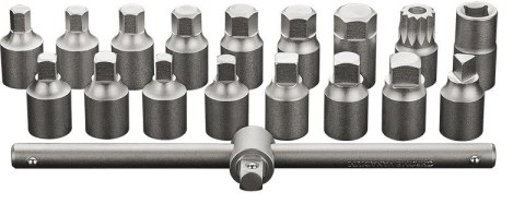 Klucze do spustu oleju 3/8", zestaw 18 szt. Klucze do spustu oleju 3/8", zestaw 18 szt.