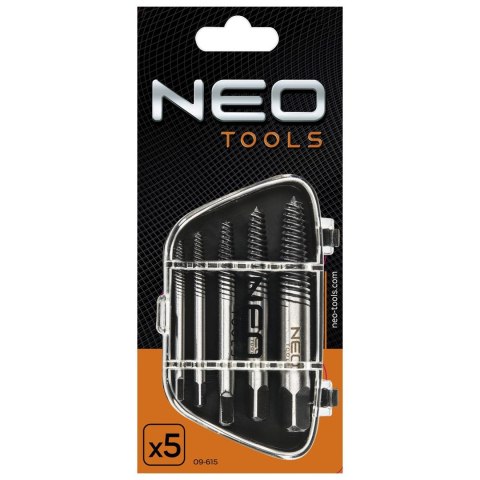 Wykrętaki do zerwanych śrub, zestaw 5 szt. Wykrętaki do zerwanych śrub, zestaw 5 szt.