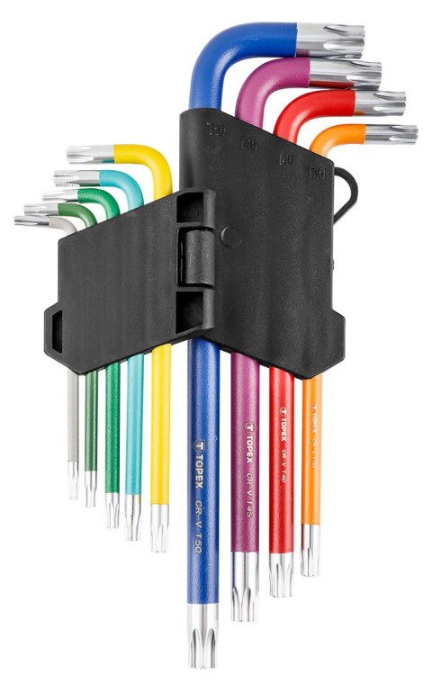 Klucze Torx, kolorowe, zestaw 9 szt. Klucze Torx, kolorowe, zestaw 9 szt.