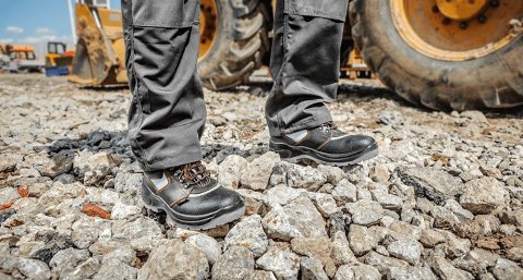 Półbuty robocze, skórzane, S1P SRA, rozmiar 45, CE