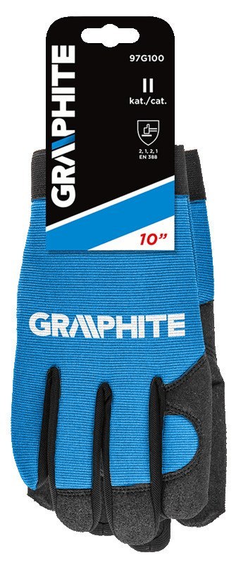 Rękawice robocze 10", skóra syntetyczna + elastyczna tkanina