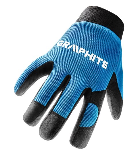 Rękawice robocze 10", skóra syntetyczna + elastyczna tkanina