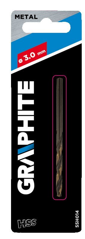 Wiertło do metalu HSS-CNC, 124°, "Pro-Tec", 3.0 mm