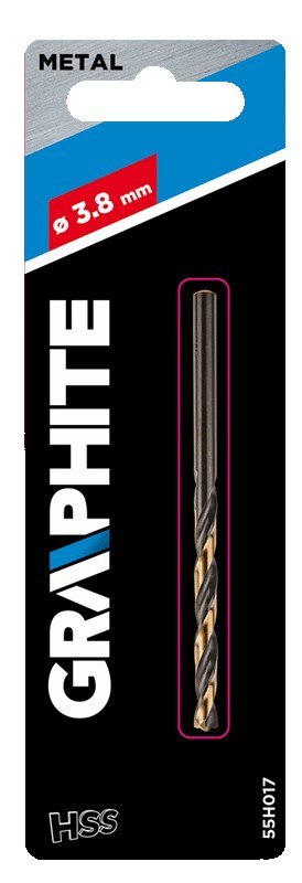 Wiertło do metalu HSS-CNC, 124°, "Pro-Tec", 3.8 mm