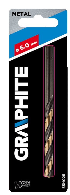 Wiertło do metalu HSS-CNC, 124°, "Pro-Tec", 6.0 mm