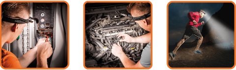 Latarka czołowa bateryjna 250 lm, zoom, CREE XPE, 3 x AAA Latarka czołowa bateryjna 250 lm, zoom, CREE XPE, 3 x AAA