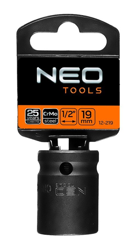 Nasadka udarowa 1/2", 19 x 38 mm, CrMo