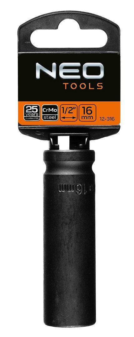 Nasadka udarowa 1/2" długa, 16 x 78 mm , CrMo