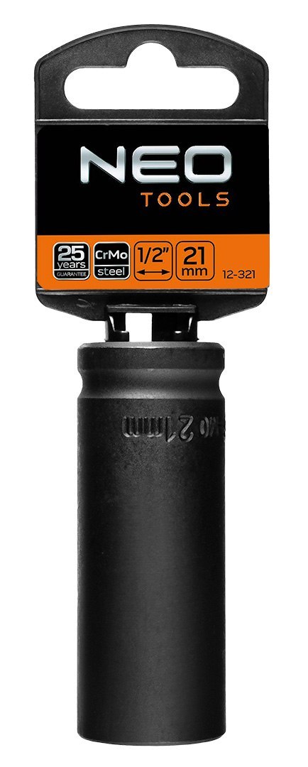 Nasadka udarowa 1/2" długa, 21 x 78 mm , CrMo