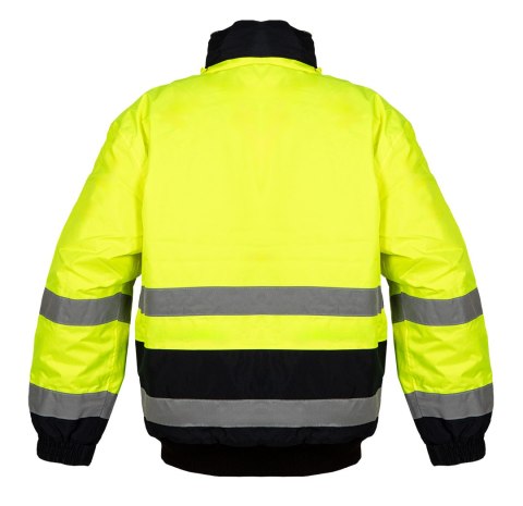 Kurtka robocza ostrzegawcza ocieplana, żółta, rozmiar XL