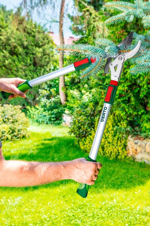 Sekator do gałęzi teleskopowy 670 mm, średnica cięcia 45 mm, uchwyty aluminiowe Sekator do gałęzi teleskopowy 670 mm, średnica cięcia 45 mm, uchwyty aluminiowe