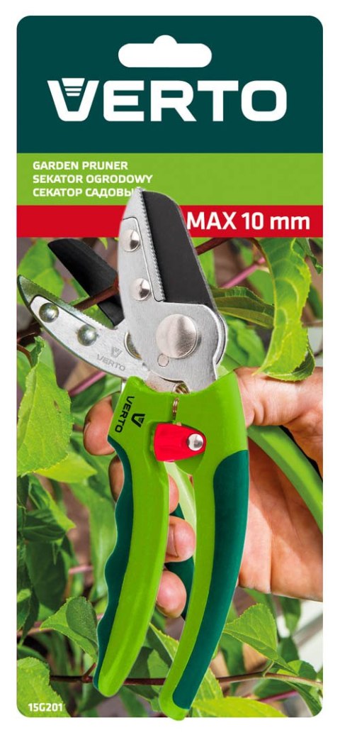 Sekator ogrodowy kowadełkowy 190 mm, średnica cięcia 10 mm Sekator ogrodowy kowadełkowy 190 mm, średnica cięcia 10 mm