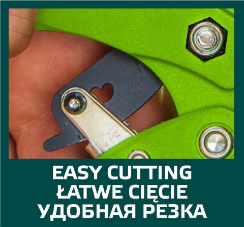 Sekator ogrodowy kowadełkowy z grzechotką, średnica cięcia 20 mm Sekator ogrodowy kowadełkowy z grzechotką, średnica cięcia 20 mm