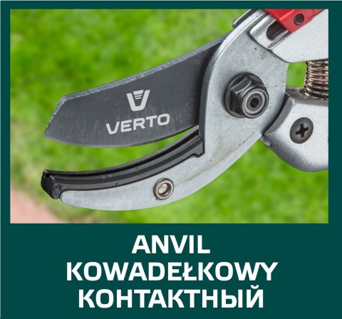 Sekator ogrodowy kowadełowy 195 mm, aluminiowy, średnica cięcia 18 mm Sekator ogrodowy kowadełowy 195 mm, aluminiowy, średnica cięcia 18 mm