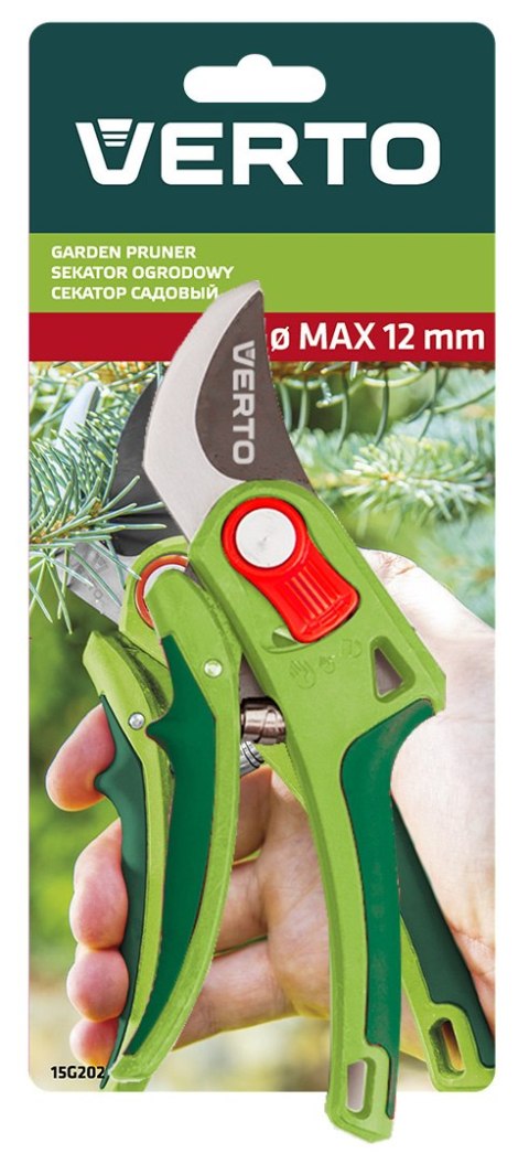 Sekator ogrodowy uniwersalny, regulacja rozstawu, średnica cięcia 12 mm Sekator ogrodowy uniwersalny, regulacja rozstawu, średnica cięcia 12 mm