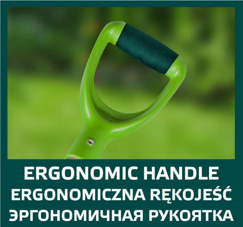 Szpadel ostry, drewniany trzonek, T-Rex