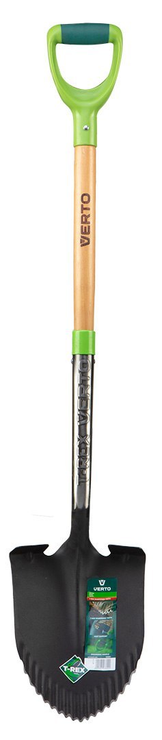 Szpadel ostry, drewniany trzonek, T-Rex