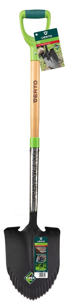 Szpadel ostry, drewniany trzonek, T-Rex