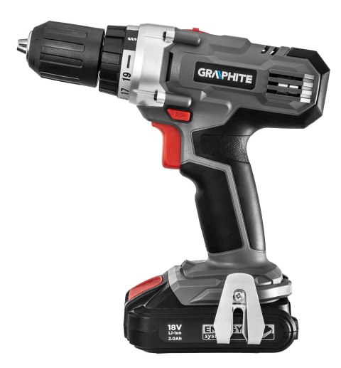 Wiertarko-wkrętarka akumulatorowa Energy+ 18V, Li-Ion, uchwyt samozaciskowy 13 mm, bez akumulatora Wiertarko-wkrętarka akumulatorowa Energy+ 18V, Li-Ion, uchwyt samozaciskowy 13 mm, bez akumulatora