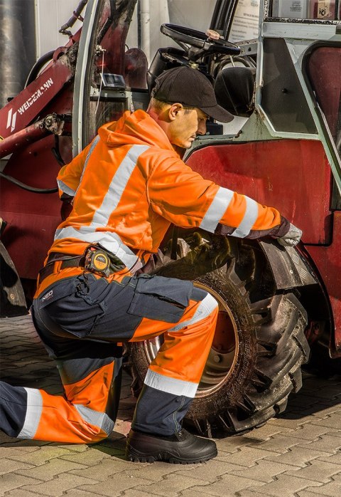 Bluza robocza ostrzegawcza, pomarańczowa, rozmiar S