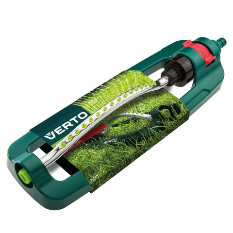 Zraszacz oscylacyjny, powierzchnia zraszania 13 x 18 m, 16 dyszy zraszających, igła do udrażniania dysz Zraszacz oscylacyjny, powierzchnia zraszania 13 x 18 m, 16 dyszy zraszających, igła do udrażniania dysz