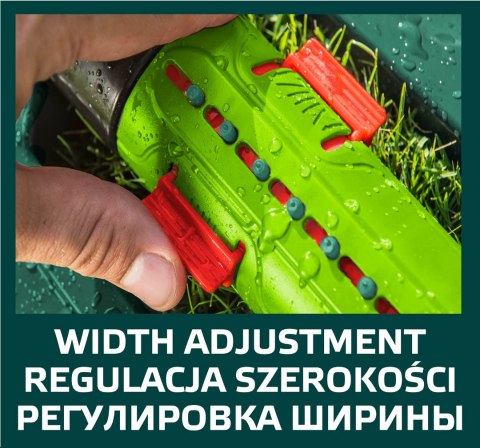 Zraszacz oscylacyjny, powierzchnia zraszania 15 x 19 m, 18 dyszy zraszających, igła do udrażniania dysz Zraszacz oscylacyjny, powierzchnia zraszania 15 x 19 m, 18 dyszy zraszających, igła do udrażniania dysz