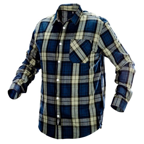 Koszula flanelowa granatowo-oliwkowo-czarna, rozmiar S Koszula flanelowa granatowo-oliwkowo-czarna, rozmiar S