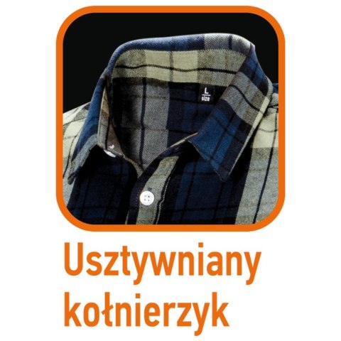 Koszula flanelowa granatowo-oliwkowo-czarna, rozmiar S Koszula flanelowa granatowo-oliwkowo-czarna, rozmiar S