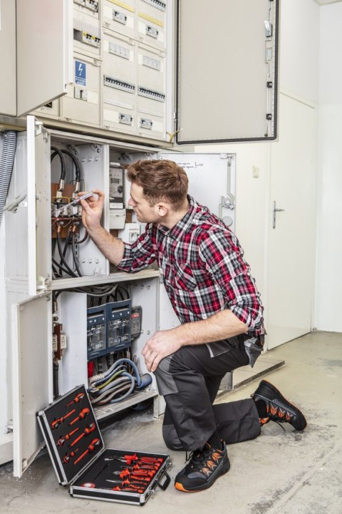 Koszula flanelowa, krata czerwono-czarno-biała, rozmiar S