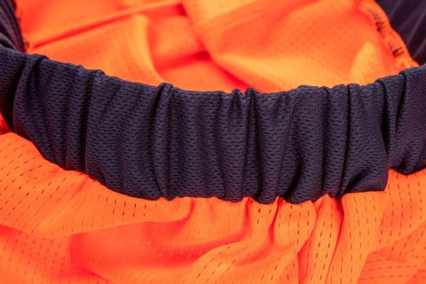 Krótkie spodenki ostrzegawcze, pomarańczowe, siatkowe, rozmiar S