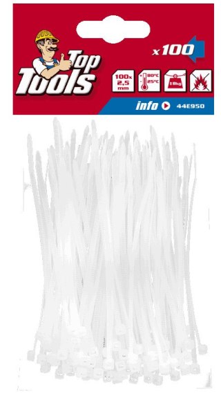 Opaski zaciskowe 2.5 x 100 mm, 100 szt.
