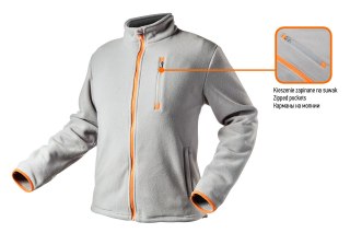 Bluza polarowa, szara, rozmiar S